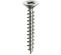 Mustad Vis Panelvit Ø4x25 mm – Tête cylindrique Pozidriv, Filetage total, zingué blanc – Boîte 500
