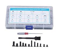 Vis Ordinateur Tête Plate Acier Au Carbone M2 M2,5 M3, 600 Pièces avec Tournevis et Brosse - Haute Qualité, Ensemble Complet, Maintenance PC et Portable