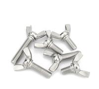 Vis papillon à oreilles en acier inoxydable 304, M6, M8, M10, M12, à serrage manuel, tailles 6 mm, 8 mm, 30 mm, 40 mm et 50 mm.(M6x16mm 5pcs)