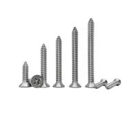 Vis $parker à tête plate enfoncées par croix de l'acier inoxydable 304/micro fraisé Phillips(M1.4x8mm 300pcs)