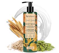 Vis Plantis Après-shampoing naturel - Avec huile de pépins de citrouille, protéines de son de blé, extrait d'avoine et beurre de karité - Nourrit et hydrate les cheveux secs, cassants et abîmés - 400