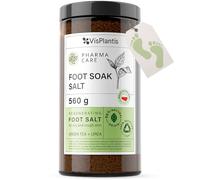 Vis Plantis Sel pour Bain de Pieds au Thé Vert et à l’Urée - 560 g - Soin des Pieds contre les Champignons et les Fissures de la Peau - Aide contre les Callosités et les Mycoses des Ongles