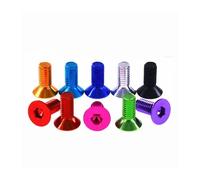 Vis plates en aluminium M3 M4 M5 M6x6/8/10/12/14/16, boulons à tête fraisée à douille hexagonale, couleur anodisée, 10 pièces/lot(Light Blue,M4x16)