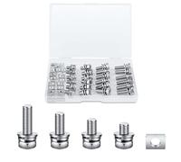 Vis pour Batterie Moto, M6x10/12/16/20mm 24 Jeux Écrous pour Batterie de Moto et Boulons pour Batterie de Moto avec 24 Pièces Écrous Carrés pour VTT Vélo Scooter