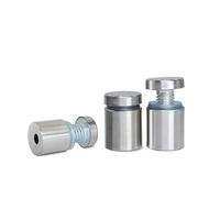 Vis pour miroir, Lot de 10 vis publicitaires en acier inoxydable, longueur 12-25 mm, adaptées aux fixations d'entretoises(Silver,M16X30mm)