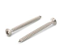 Vis pour panneau d'aggloméré 6x70 mm - Tête à lentille - Torx (TX) - Filetage complet - Acier inoxydable A2 (V2A) - Vis à bois - Lot de 25 pièces