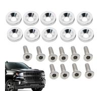 Vis pour plaque d'immatriculation de voiture - Écrous de sécurité antivol pour plaques d'immatriculation de voiture - Antivol pour véhicules avec rondelle M6 arrière avant camionnette moto camion