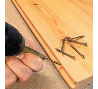 Vis de pose pour planchers en bois massif acier zingué bichromaté 3,5x35 boîte de 500 pièces