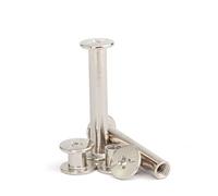 Vis pour rivets en cuir, Rivets de reliure M5 5-150 mm dorés/argentés(Silver1,10pcs 5x50mm)