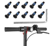 Vis pour Scooter Électrique, Vis de Remplacement pour Scooter, Vis pour Trottinette, 10PCS avec 1 Clés Hexagonales Noir Vis de Tête de Scooter pour Xiaomi M365/Ninebot G30 F30/F Series