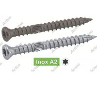 Acton Boîte 200 vis terrasse inox A2 tête fraisée réduite Torx double filet 5x60 623275X60