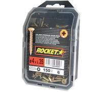 Vis Rocket à tête fraisée Pozi - 4x35 mm