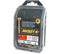 Vis - ROCKET - Modèle VYNEX - 4x30 mm - Acier bichromaté - Lot de 160 pièces