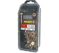 Vis - ROCKET - Modèle VYNEX - 6x50 mm - Acier bichromaté - Tête fraisée Pozi