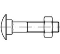 Vis ronde et plate TOOLCRAFT 111464 25 pc(s) M12 220 mm tête plate et ronde 6 pans extérieurs acier N/A
