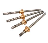 Vis sans fin à tige filetée, Guide linéaire de vis mère T20, pas de 4mm 8mm 100-1000mm avec écrou en laiton for imprimante 3D(Lead 8mm,200mm)