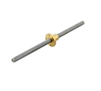 Vis sans fin à tige filetée, Vis trapézoïdale T8, pas de 8 mm, plomb de 1 à 4 mm, écrou en laiton de 1 à 14 mm, longueur de 100 à 1000 mm(Lead 4mm pitch 2mm,400mm)