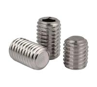 Vis sans tête à pas fin M8 x 1,0 mm (8 mm), vis à tête creuse, acier inoxydable 304, DIN 913(M8X1.0X12mm-10pcs)