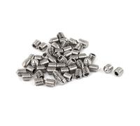 Vis sans tête à pointe conique SOURCING MAP Vis Pointeau Conique pour Poignée Porte Vis Sans Tête Hex M4 x 5mm inox 304 50pcs