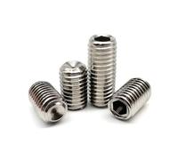 Vis sans tête à six pans creux, Vis de réglage à pointe tasse douille hexagonale 916 M1.6 M12 A2 304 en acier inoxydable 5/10/50 pièces(20mm,M1.6 10pcs)