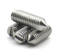 Vis sans tête coniques à filetage machine fendu M2,5 M3 M4 3/4/5/6-16 mm DIN553 A2-70 en acier inoxydable 304 (lot de 10)(3mm,M3 (10pcs))