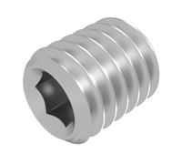 Vis sans tête SECCARO à pointe conique M8 x 10 mm, acier inoxydable V2A VA A2, DIN 913 / ISO 4026, six pans creux, 20 pièces