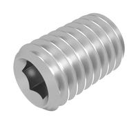 Vis sans tête SECCARO à pointe conique M8 x 12 mm, acier inoxydable V2A VA A2, DIN 913 / ISO 4026, six pans creux, 20 pièces