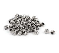 Vis sans tête SOURCING MAP Vis Pointeau Conique pour Poignée de Porte Vis Sans Tête Hexagonale M4 x 4mm inox 304 50pcs