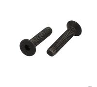 sourcing map 2pcs M4x20mm Boulon Filetage à Gauche Tête Plate à Six Pans Creux Classe 10.9