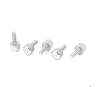 Vis SOURCING MAP 5Pcs M4 x 12 mm Vis Moletée à tête plate vis à oreilles pour Boîtier d'ordinateur en acier inoxydable