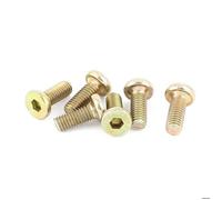 sourcing map M6 x 15 mm Filetage Douille hexagonale Tête capuchon Vis Boulons Bronze Tone 6 pcs