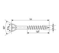 Spax Vis de parquet Wirox – Paquet 500, tête fraisée argent 3,5 x 55 mm