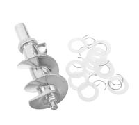 Vis Spirale pour Hachoir à Viande 5 en Aluminium Rondelle Nylon | Kit de Réparation la Cuisine, Axe D’entraînement, Bagues de Retenue, Poussoir Alimentaire et Joint D’étanchéité