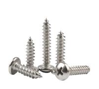 Vis taraudeuses de prêt en acier inoxydable, 100 pièces/lot, tête ronde encastrée en croix, M1-M2.6(10mm x100pcs,M1.8)