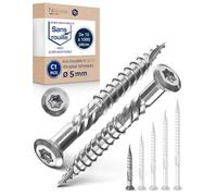 Vis terrasse inox A2 V2A vis à bois Torx TX fraisée bombée 5x40 mm - 500 pcs