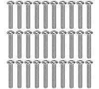 Vis Tête Bouton Cylindrique Hexagonale, A2 Acier Inoxydable, M10x1.5 Filetage Grossier, 30 Pièces - Haute Résistance, ISO7380 Standard, Usage Polyvalent Industriel (M10*55)