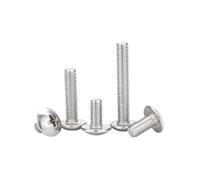 Vis tête champignon cruciforme inox 316 M3-M6 | Boulons à grande tête plate for fixation mécanique(M5x30 -5pcs)