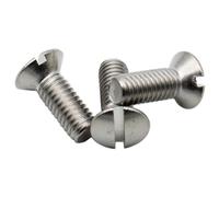 Vis Tete Fraisee Bombee Fendue M6 x 30mm : 20 Pcs Visserie Inox pour Ecrou Rondelle | Vis à Tête Fraisée Bombée Fendue Acier A2 | Metal Anti-Rouille - DIN 964 | Vis PROTORX