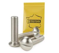 Vis Tete Fraisee Bombee Fendue M6 x 50mm : 20 Pcs Visserie Inox pour Ecrou Rondelle | Vis à Tête Fraisée Bombée Fendue Acier A2 | Metal Anti-Rouille - DIN 964 | Vis PROTORX