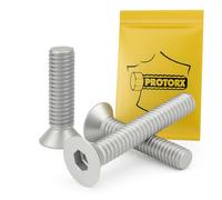 Vis Tete Fraisee M5 x 50mm : 20 Pcs Inox pour Rondelles Metal Ecrou | Vis 6 Pans Tete Cylindrique Fraisee Acier A2 | Tête Fraisée FHC Anti-Rouille - ISO 10642 | PROTORX.