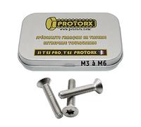 Vis Tête Fraisée Torx M3 x 16mm : Boîte 30 Pcs pour Rondelles Métal Écrou | Inox Acier A2 Anti-Rouille | DIN 965 | Boîte Rangement PROTORX