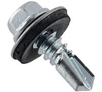 Vis tête hexagonale autoforeuse + rondelle acier zingué - 6,3x22-50pces - Fixpro