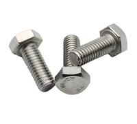 Vis Tete Hexagonale M4 x 16mm : 50 Pcs Boulon Inox pour Rondelles Metal Ecrou | Vis à Métaux Tête Hexagonale Acier A2 | Boulon Anti-Rouille - DIN 933 | PROTORX