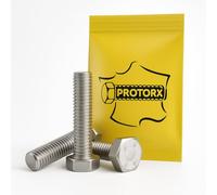 Vis Tete Hexagonale M5 x 50mm : 5 Pcs Boulon Inox pour Rondelles Metal Ecrou | Vis à Métaux Tête Hexagonale Acier A2 | Boulon Anti-Rouille - DIN 933 | PROTORX