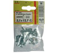 Vis tôle à tête cylindrique fendue - VYNEX - 3.5x15.9 mm - Acier zingué