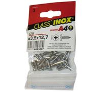 Vis tôle à tête fraisée bombée - Pozi - inox - 3.5x15 mm