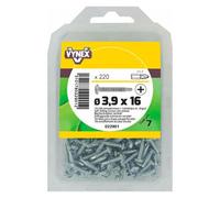 Vis tôle autoperceuse tête cylindrique cruci acier zingué Ø 3,9 x L 16 mm - Paquet de 220