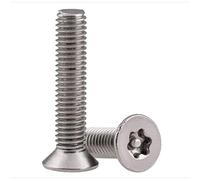 Vis Torx à tête fraisée plate en acier inoxydable, 20/50/100/200 pièces, M2 .5 M3 M4 M5 M6, avec broche, boulon de sécurité antivol SS304(M3X6 200PCS)