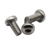 Vis Torx Tete Bombee M4 x 16mm : 50 Pcs Visserie Inox pour Ecrou Rondelle | Vis Tete Cylindrique Bombee Six Lobes Acier A2 | Metal Anti-Rouille - ISO 14583 | PROTORX