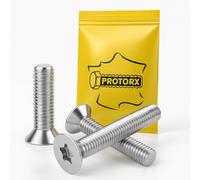 Vis Torx Tete Fraisee M4 x 30mm : 20 Pcs pour Rondelles Metal Ecrou | Vis Inox Torx Acier A2 | Tete Cylindrique Fraisee Anti-Rouille - DIN 965 | PROTORX